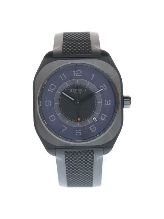Hermes Black Dial Ti Rubber at Titanium Automatic Watch main image 6